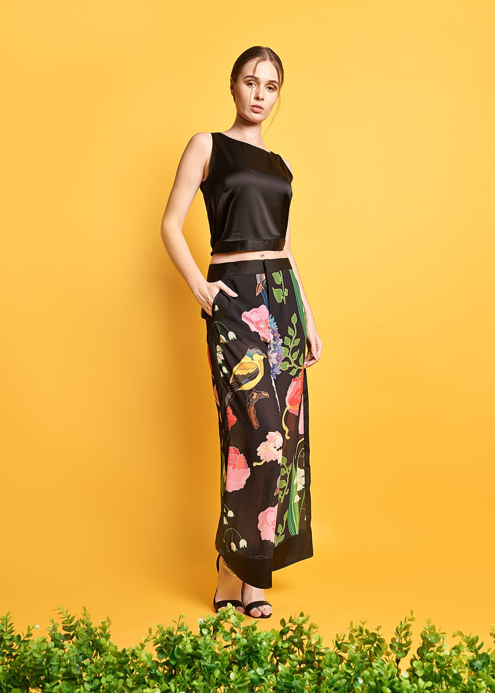 Quần chiffon lai to (in)