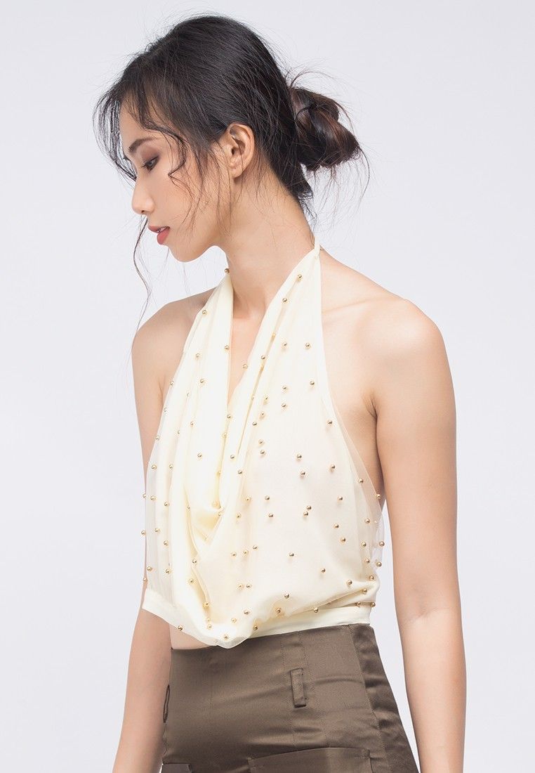 Áo yếm cổ đổ hạt