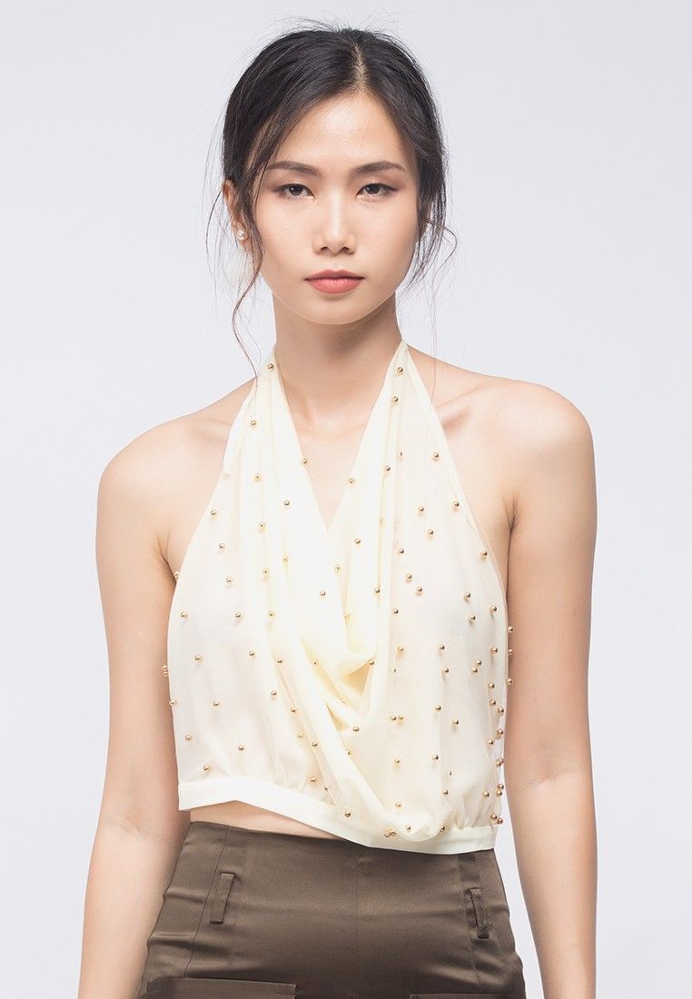 Áo yếm cổ đổ hạt