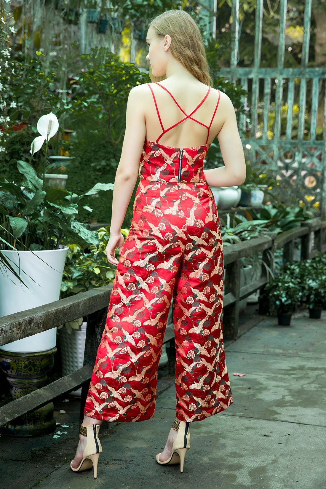 Quần gấm lưng cao