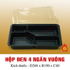 QQ-0027 - Hộp đen 4 ngăn vuông