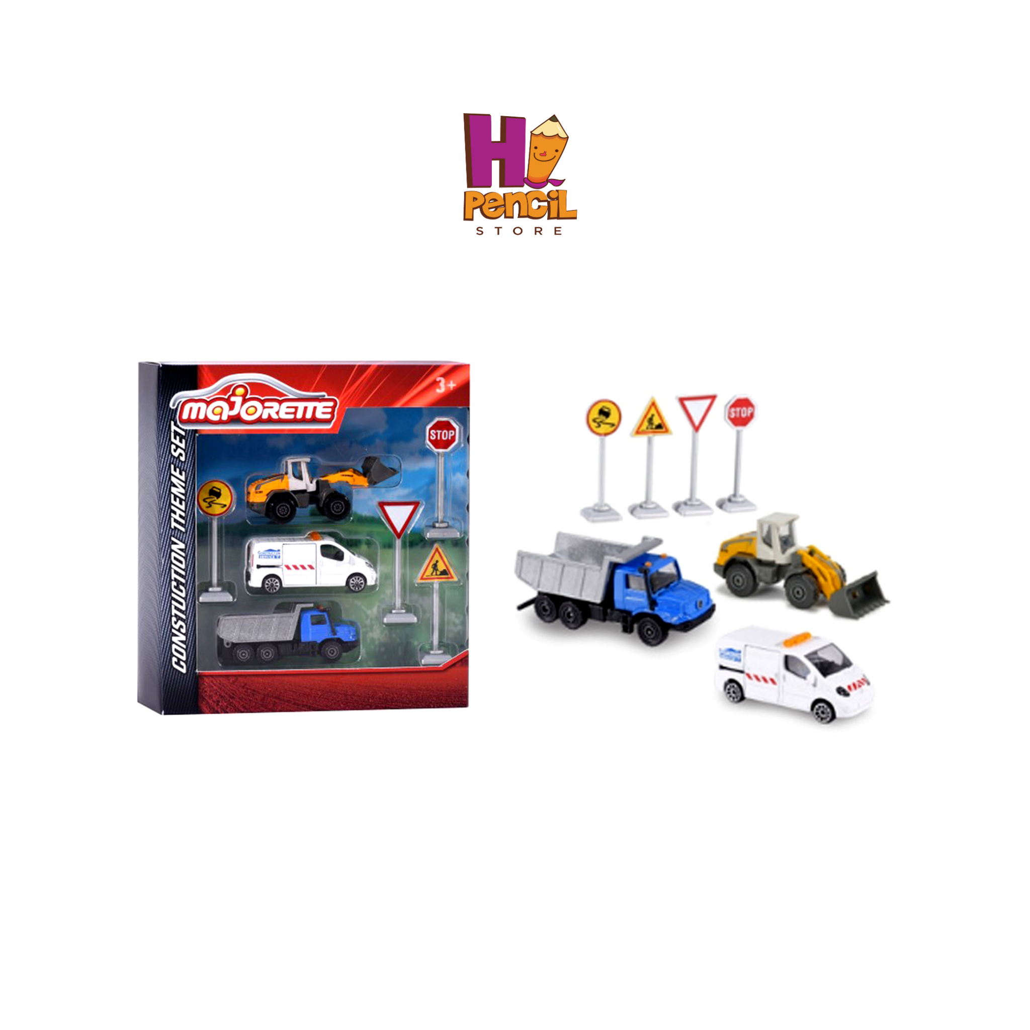 Bộ Xe Mô Hình Xây Dựng MAJORETTE Theme Set Construction