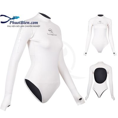 Đồ bơi lặn bikini wetsuit giữ nhiệt nữ bestdiving saveocean 2mm tay dài