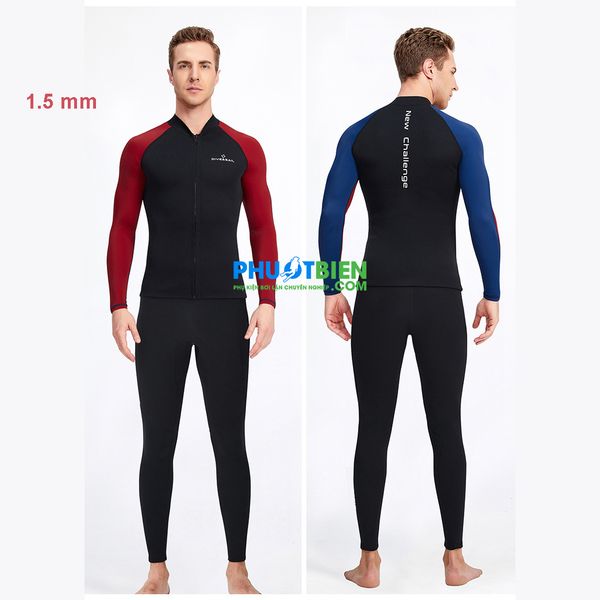 Quần áo bơi lặn giữ nhiệt Wetsuit Nam 1.5 mm