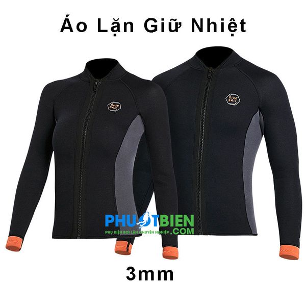 Áo lặn giữ nhiệt nam Wetsuit Dive & Sail 3mm