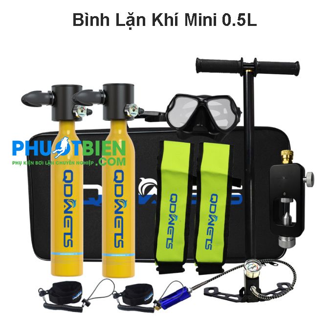 Bình Lặn Dưỡng Khí Mini 0.5 L- BLQDW-0-5L-3000