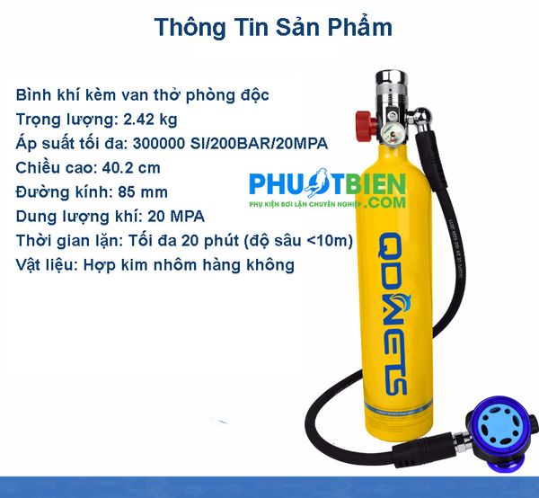 Bình lặn dưỡng khí mini scuba tank