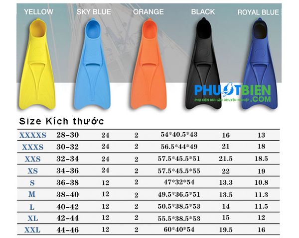 Chân vịt bơi lặn chuyên nghiệp scuba & Snorkeling fins