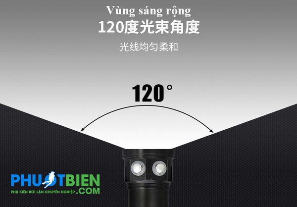 Đèn Pin Led Lặn Biển Chống Thấm Nước Đa Chức Năng FLashlight  QH14-7