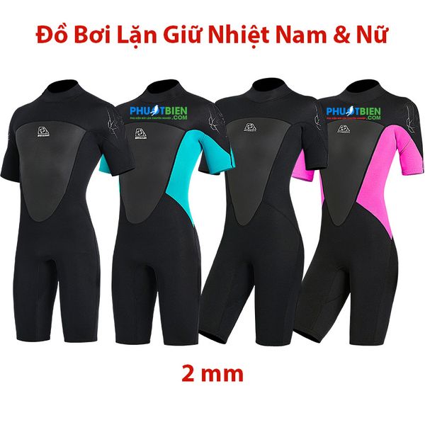 Wetsuit Bơi Lặn Giữ Nhiệt Nam & Nữ Dạng Lửng 2MM