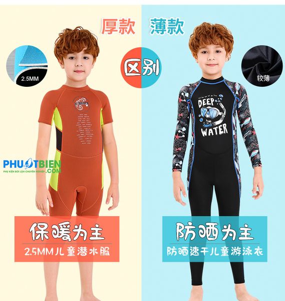 Đồ Bơi Giữ Nhiệt Cho Bé Trai Wetsuit X-Manta