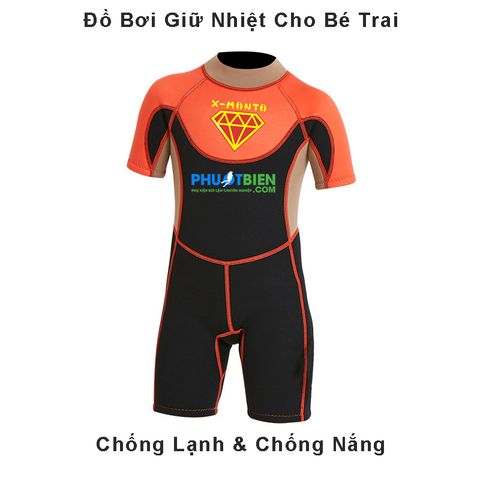  Đồ Bơi Giữ Nhiệt Cho Bé Trai 2-6 Tuổi - Wetsuit X-ManTa - ALT812 