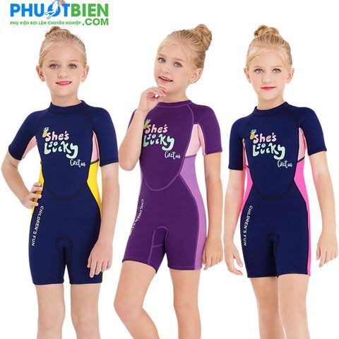  Đồ Bơi Chống Lạnh Cho Bé Gái 2-6 Tuổi Wetsuit ALT651 