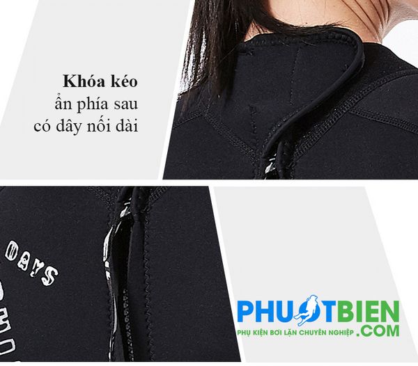 Wetsuit bơi lặn giữ nhiệt nữ 3mm