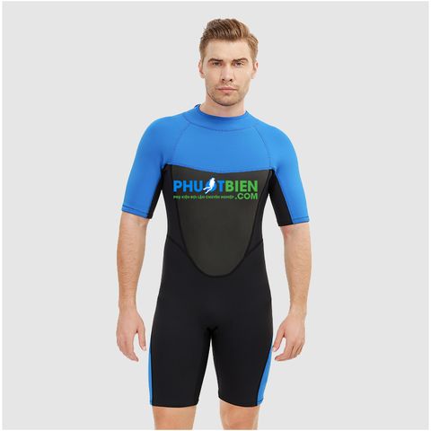  Quần Áo Lặn Liền Thân 1 Mảnh Dạng Lửng Wetsuit  3mm - AL004 