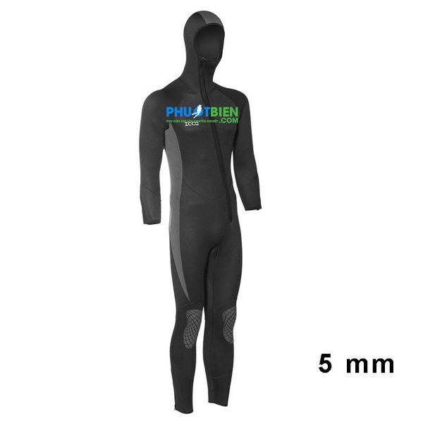 Đồ lặn liền thân liên mũ chống thấm Wetsuit 5mm
