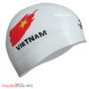Mũ Bơi 3D Thi Đấu In Cờ Việt Nam - M03