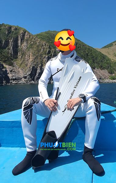 Bộ Đồ Lặn Bestdive Màu Trắng 3mm phong cách Santorini - CR Neoprene White Wetsuit