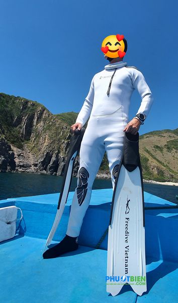 Bộ Đồ Lặn Bestdive Màu Trắng 3mm phong cách Santorini - CR Neoprene White Wetsuit