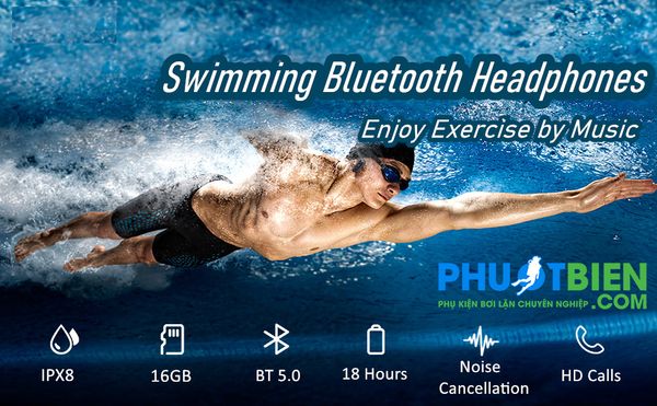 Tai nghe bluetooth không dây chống nước waterproof bluetooth headphone