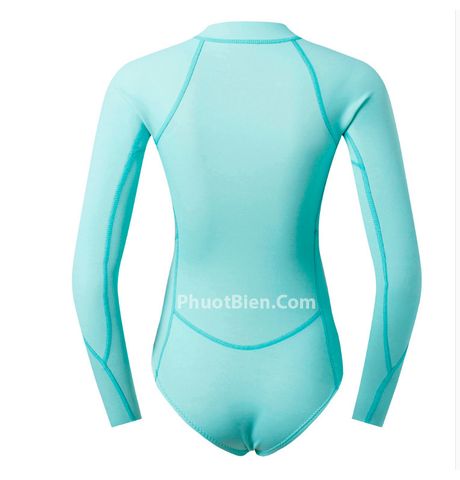  Wetsuit Bikini Bơi Lặn Giữ Nhiệt Nữ 2mm Màu Xanh - ALN08 