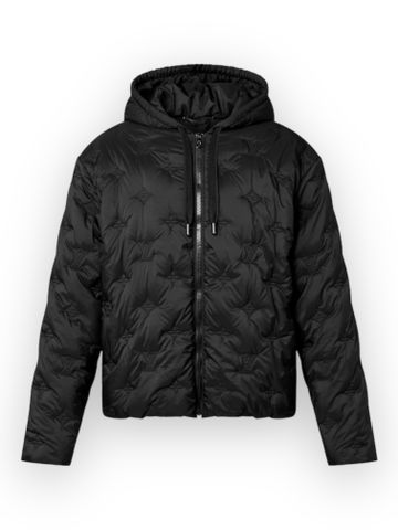 AK LO Monogram Quilted Hooded - Black