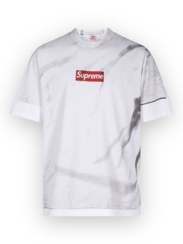 Phông Supreme x MM6 Box Logo - White