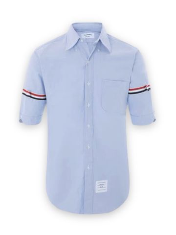 SM Thom cộc tay Stripe Armband Oxford - Blue