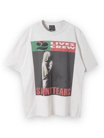 Phông Saint x Denim Tears Lives Crew - White