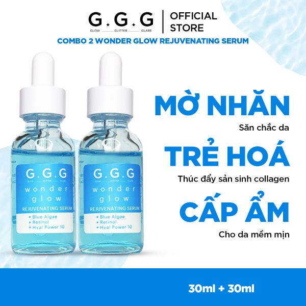  Combo 2 Tinh Chất Serum Cấp Ẩm Sâu Trẻ Hoá Da G.G.G Wonder Glow Rejuvenating Serum 30ml 