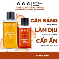 Combo 1 Tinh Chất Booster Chaga G.G.G 30ml + 1 Toner Nấm G.G.G 80ml