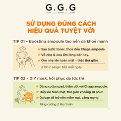 Booster Nấm Chaga, Tinh Chất Ampoule Cấp Ẩm Sâu Làm Dịu & Phục Hồi Da Tức Thì GGG Uniq Booster Chaga 50ml