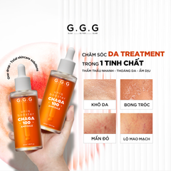 Combo 2 Booster Nấm Chaga, Tinh Chất Ampoule Cấp Ẩm Sâu Làm Dịu & Phục Hồi Da Tức Thì G.G.G Uniq Booster Chaga 50ml