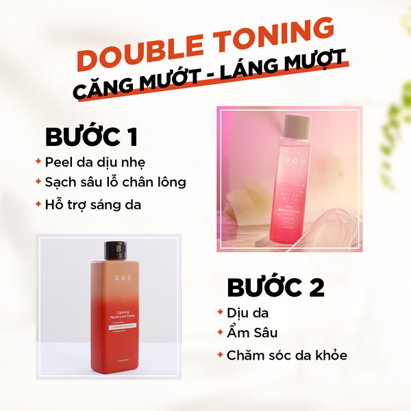 Toner Nấm, Cân Bằng Cấp Ẩm Sâu & Làm Dịu Da Tức Thì GGG Calming Mushroom Toner 200ml