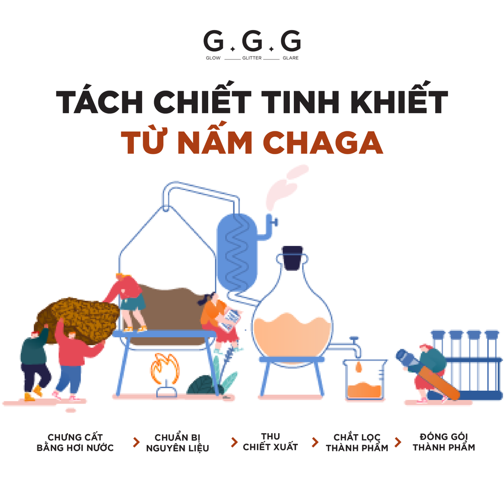 Booster Nấm Chaga, Tinh Chất Ampoule Cấp Ẩm Sâu Làm Dịu & Phục Hồi Da Tức Thì GGG Uniq Booster Chaga 50ml