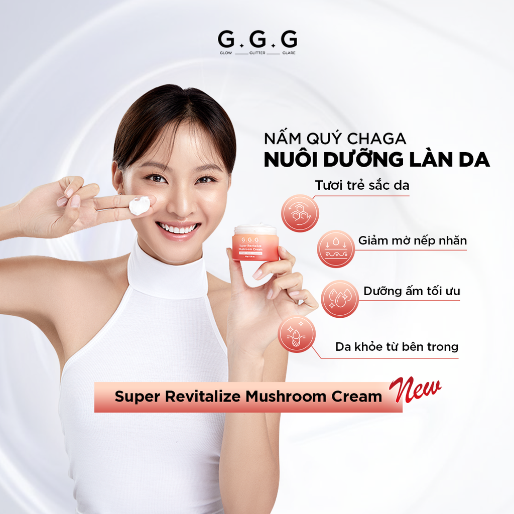 Combo 1 Tinh Chất Booster Nấm G.G.G 50ml + 1 Kem Nấm G.G.G 50g