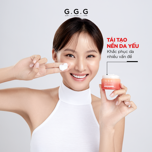 Kem Nấm, Dưỡng Da Cấp Ẩm Sâu Phục Hồi & Tái Sinh Da GGG Super Revitalize Mushroom Cream 50g