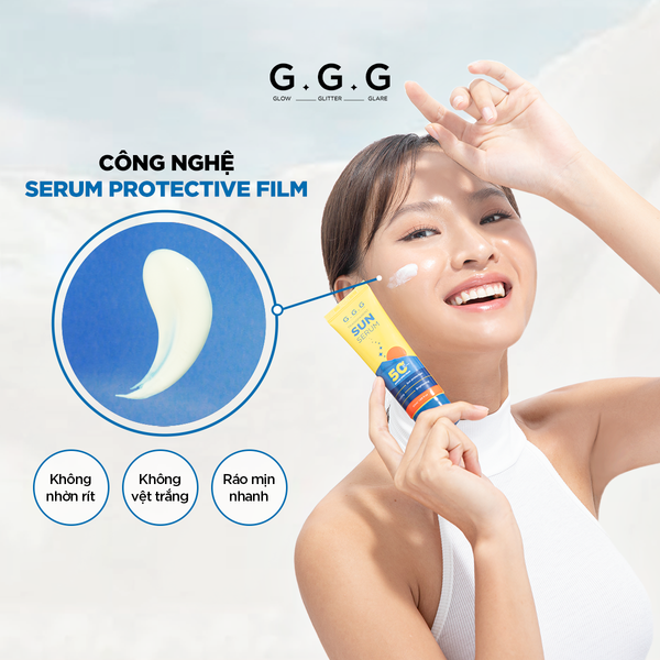 Kem Chống Nắng dạng Serum, Chống Nắng Phổ Rộng, Dưỡng Da G.G.G Transparent Sun Serum SPF50+/PA++++ 50ml