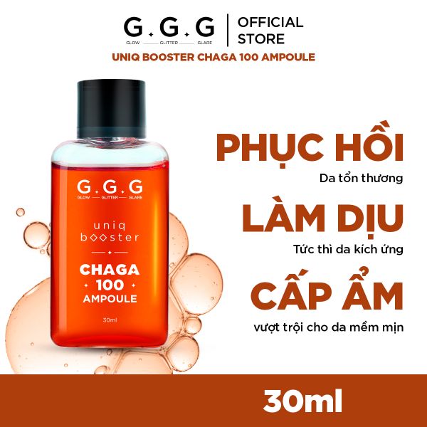  Booster Nấm Chaga Tinh Chất Ampoule Cấp Ẩm Sâu Làm Dịu & Phục Hồi Da Khỏe G.G.G 30ml 