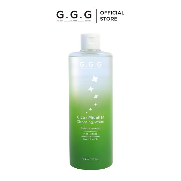 Nước tẩy trang sạch sâu, mát mịn, mượt da G.G.G Cica Micellar Cleansing Water 400ml