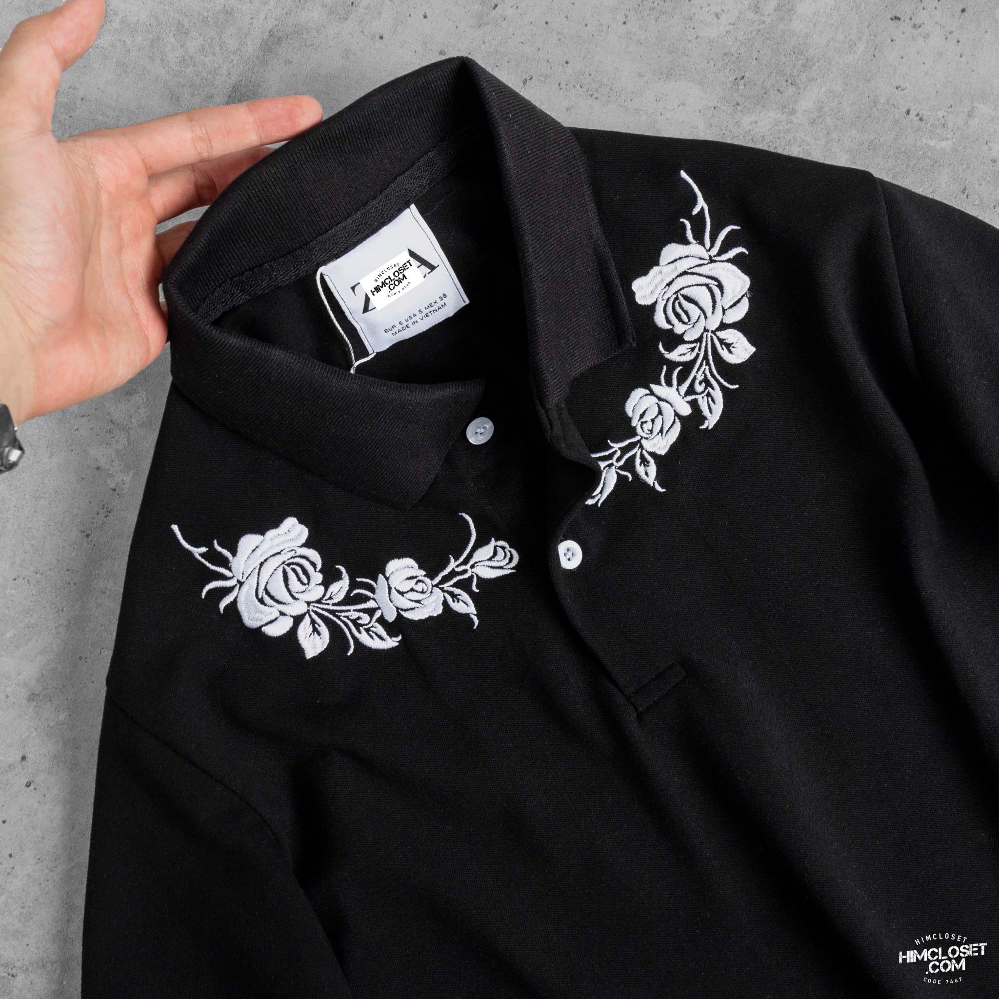 Polo ZR Hoạ Tiết Bông