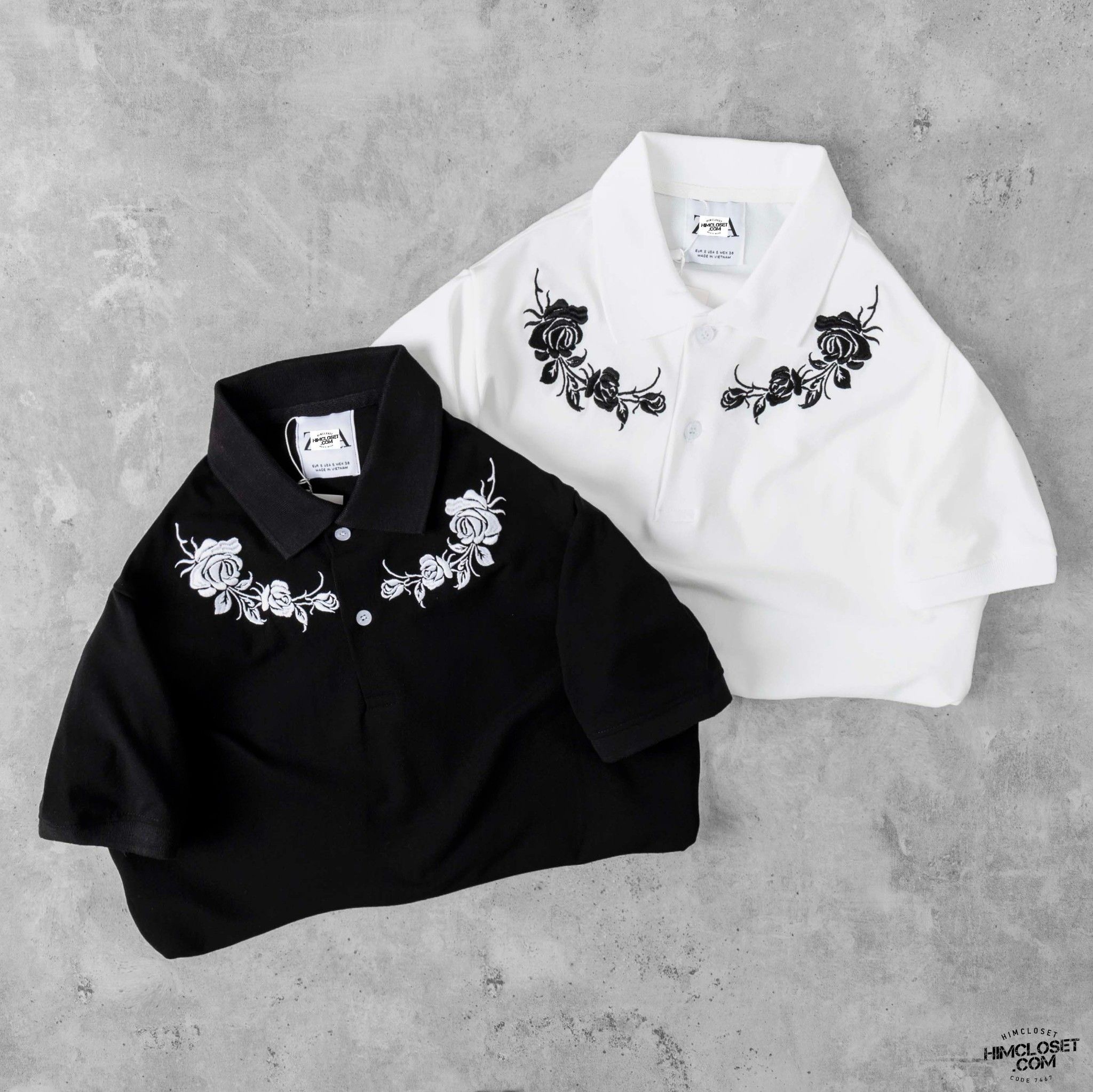 Polo ZR Hoạ Tiết Bông