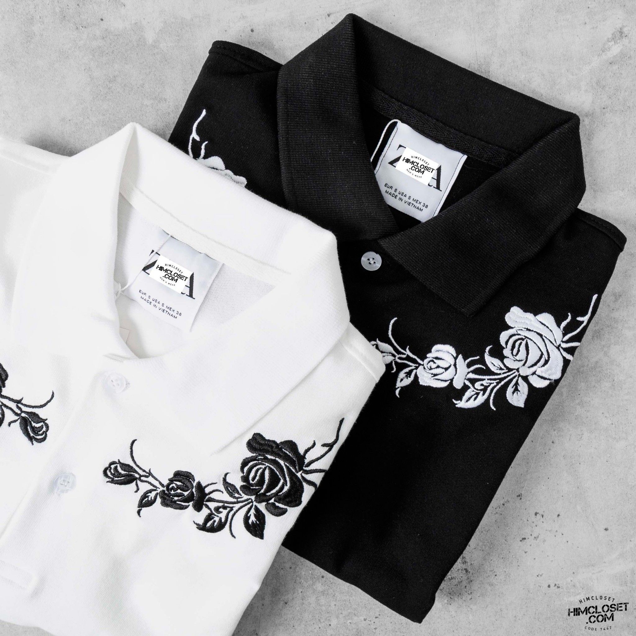 Polo ZR Hoạ Tiết Bông