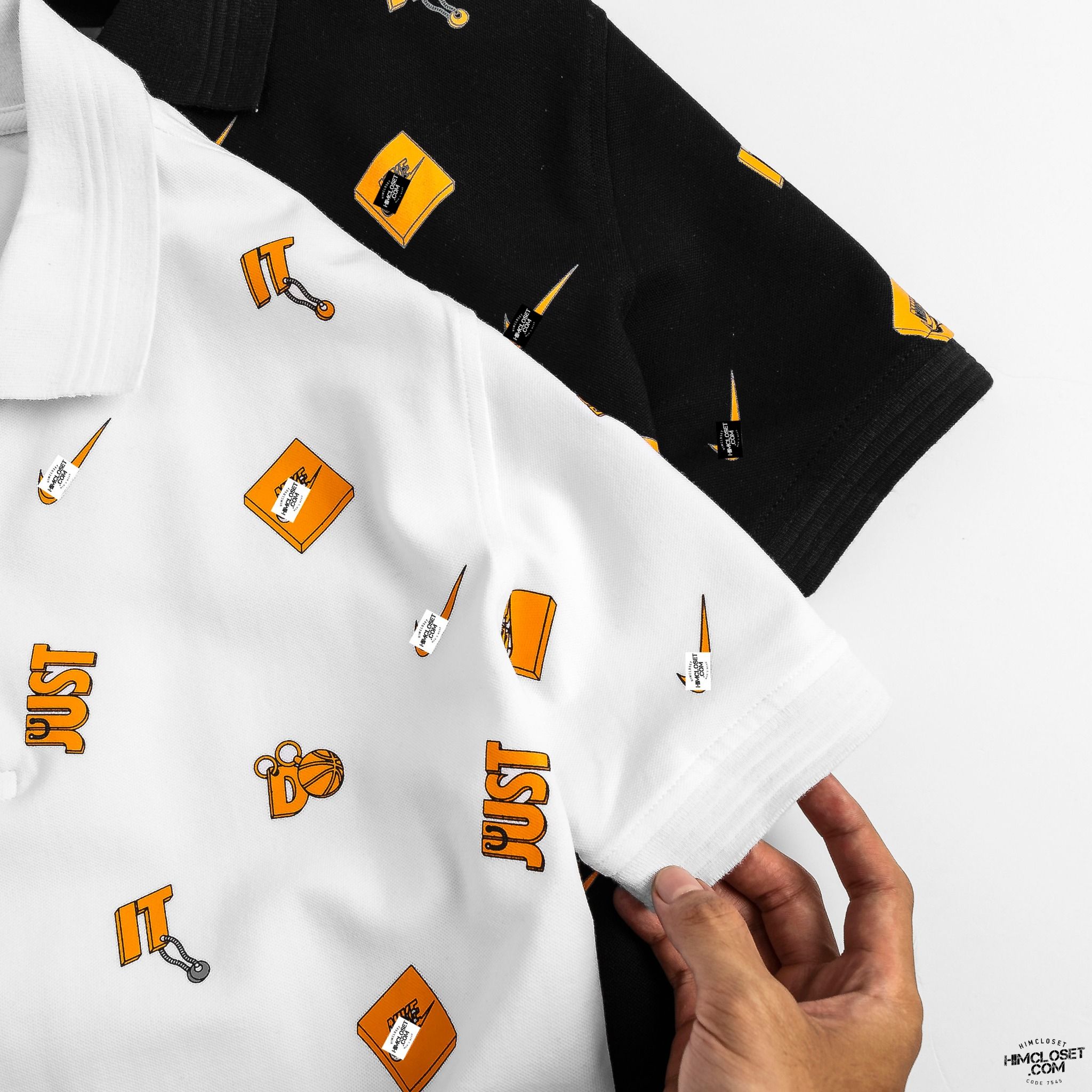 Polo NKE Hoạ Tiết Cam