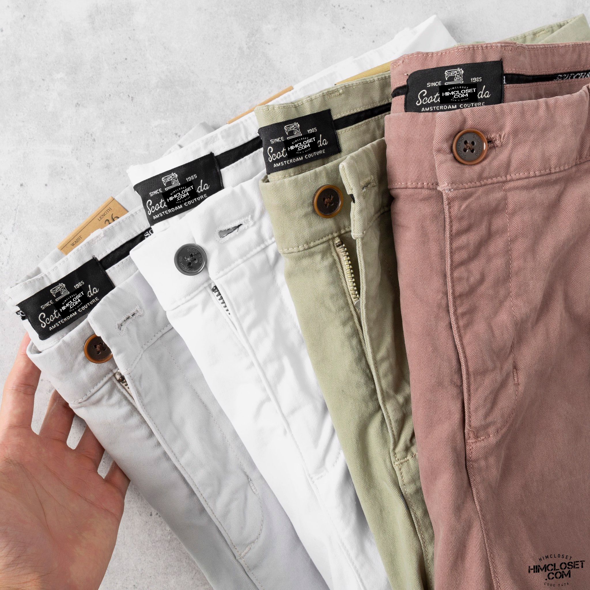 Short Kaki S&S Blauw Favourite