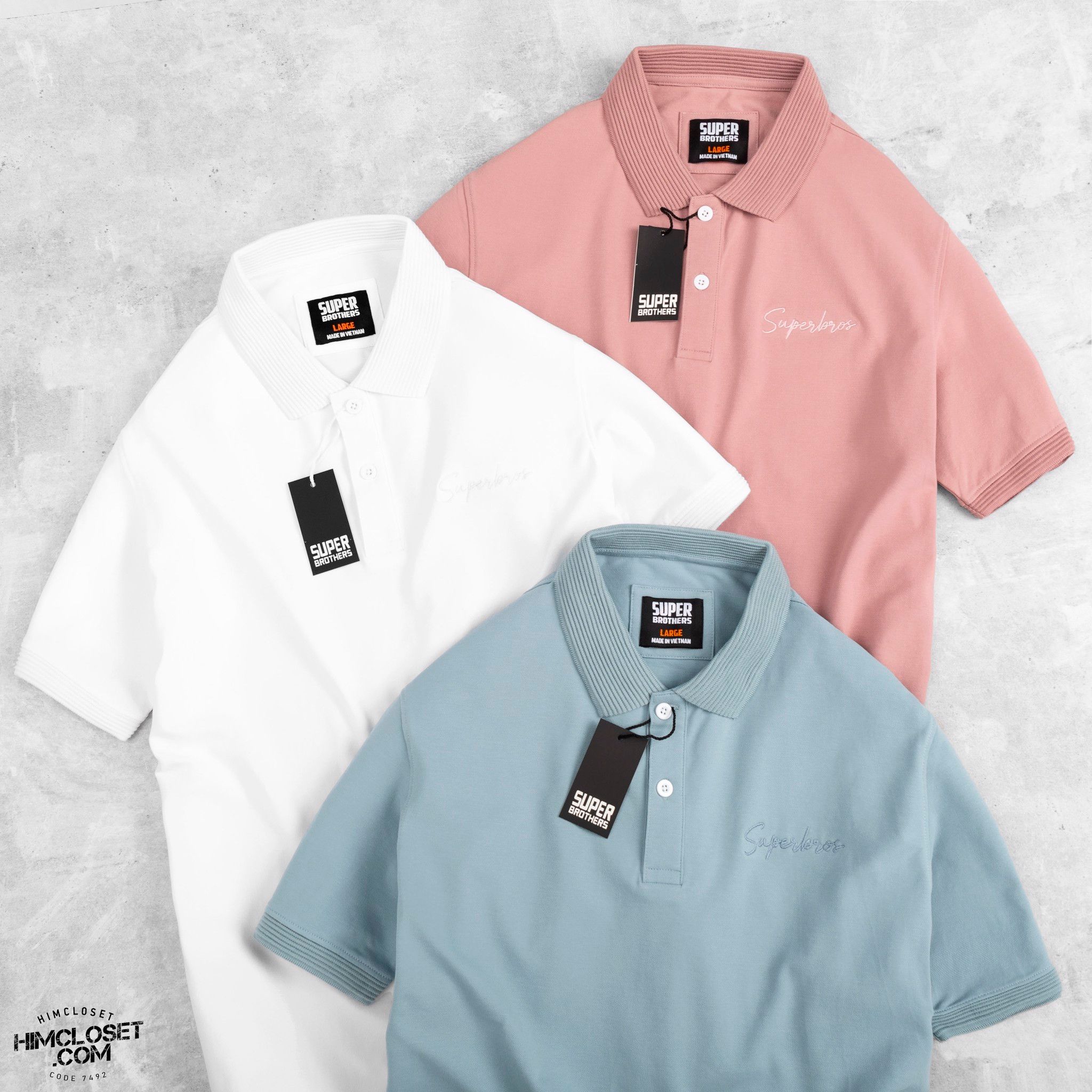 Polo S.Brothers Chữ Thêu 8M