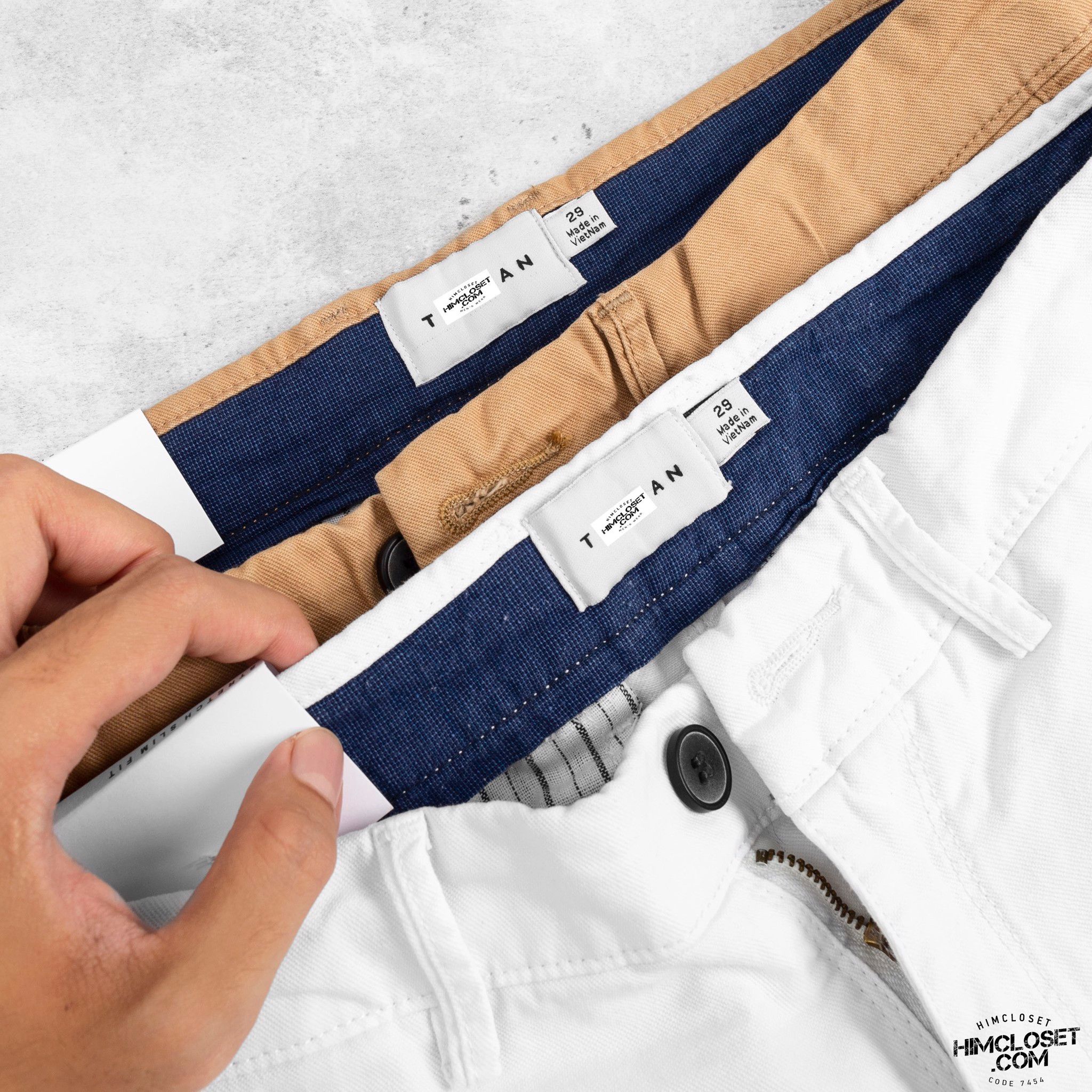 Short Kaki T0PMAN Stretch