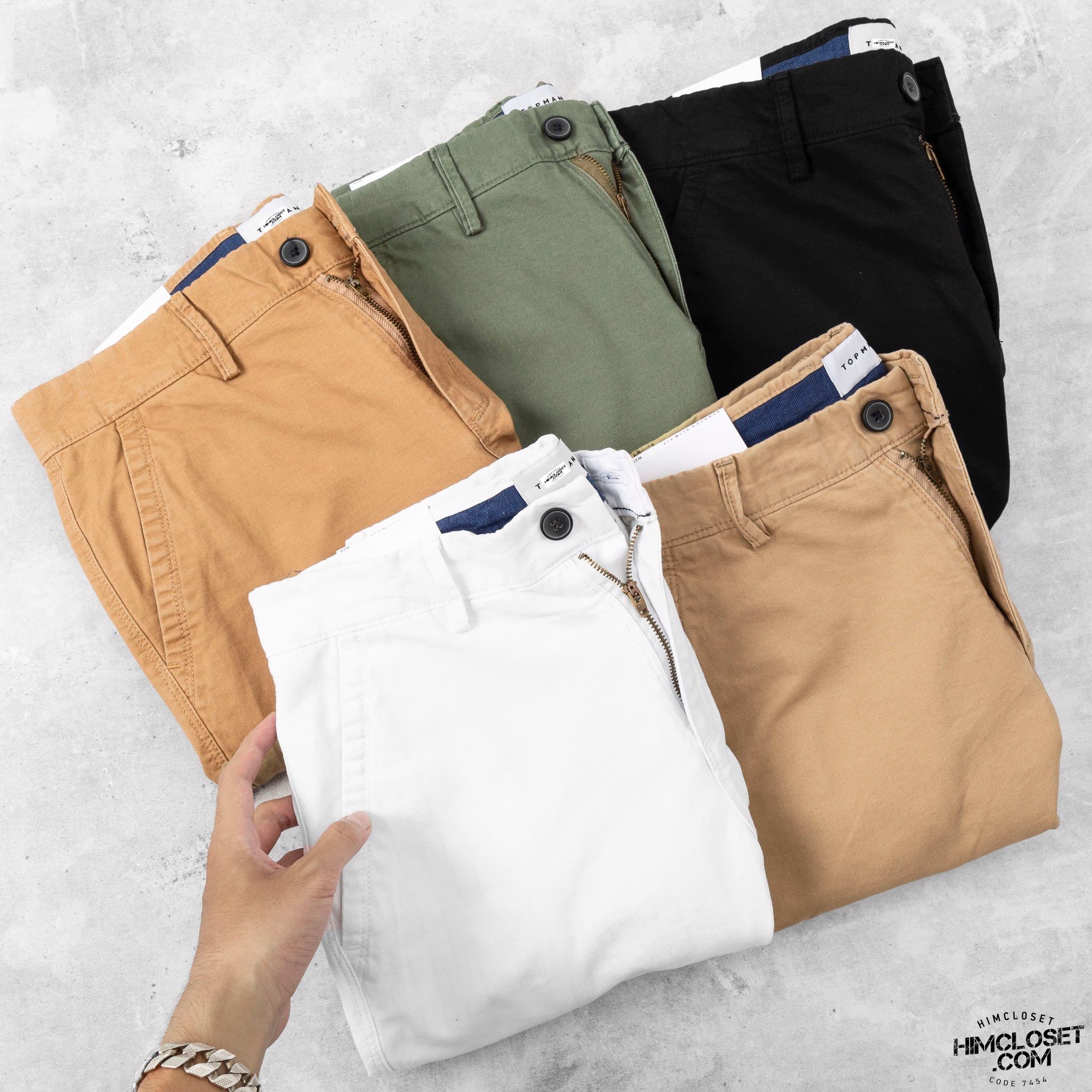 Short Kaki T0PMAN Stretch