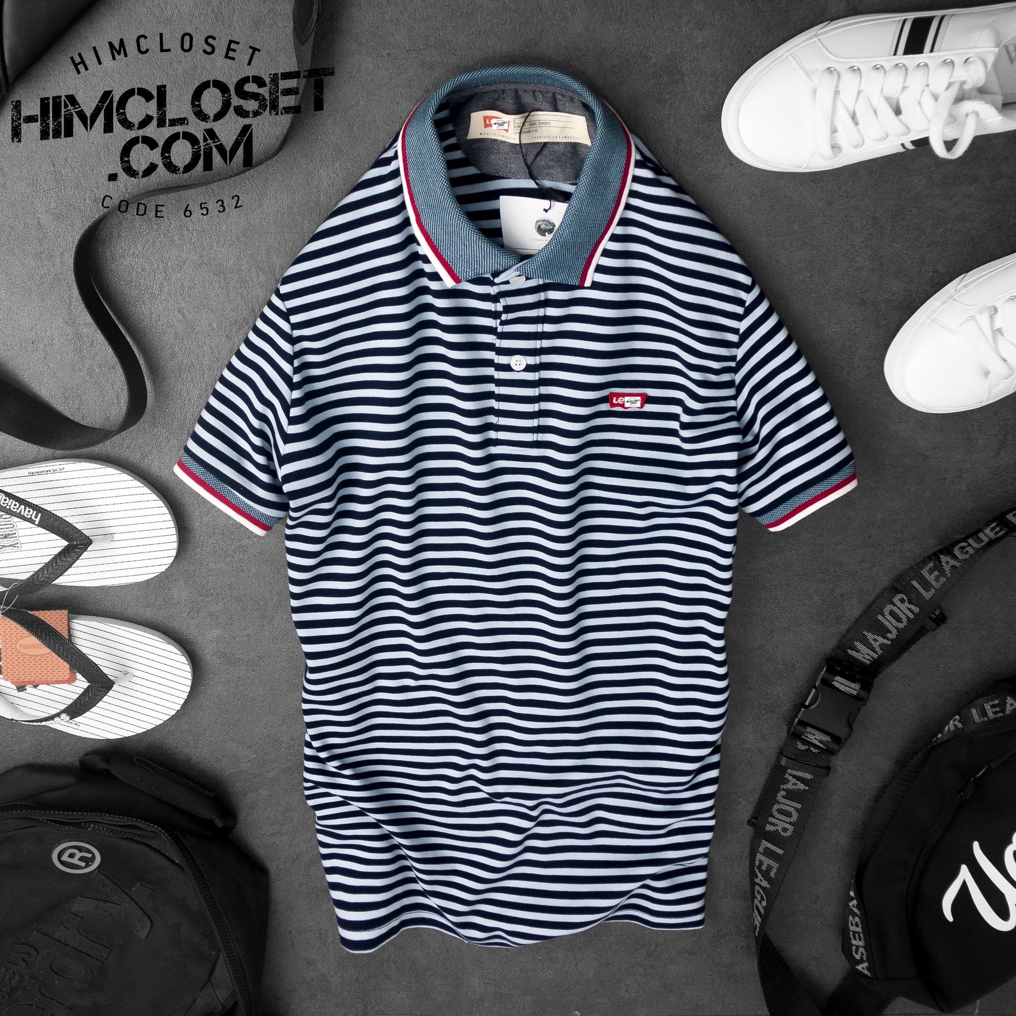 Polo LV's Sọc Ngang