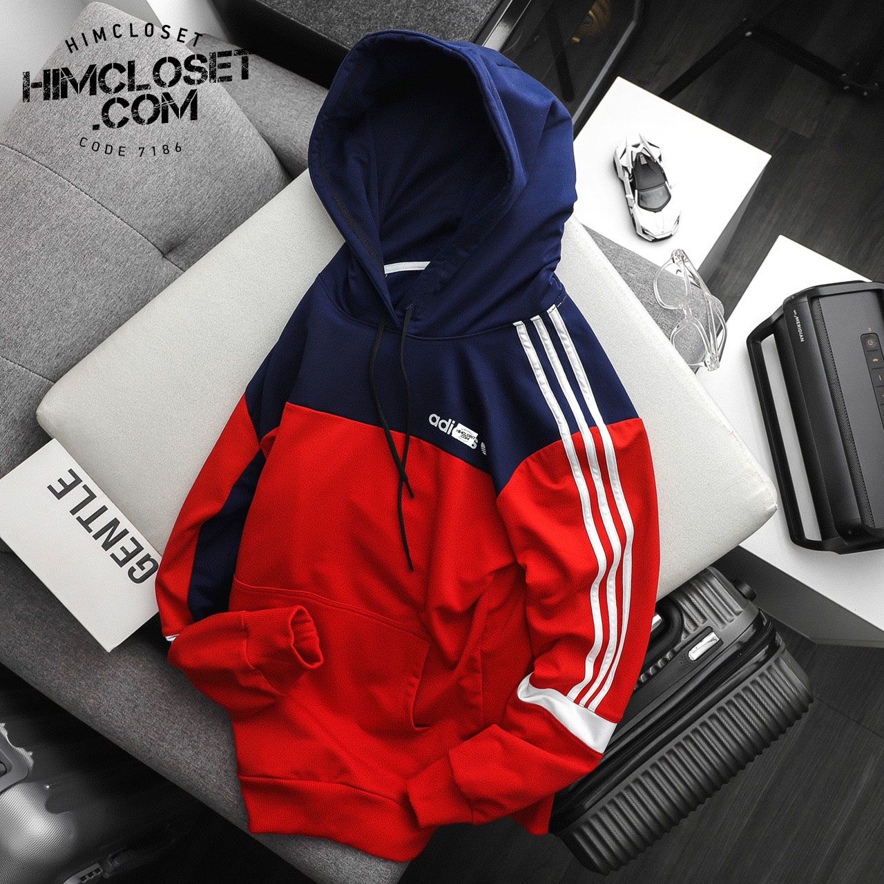 Hoodie Das Sọc Tay